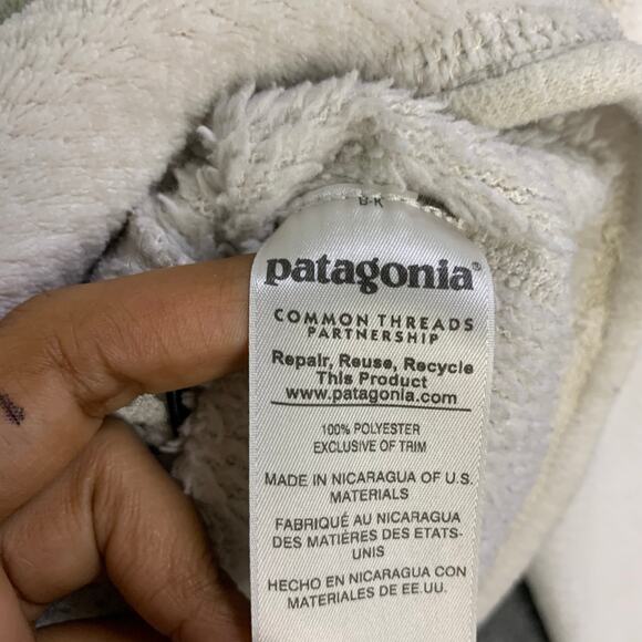 Patagonia White Re Tool Snap T Fuzzy Fleece‎ Jacket Size XS - Picture 9 of 10